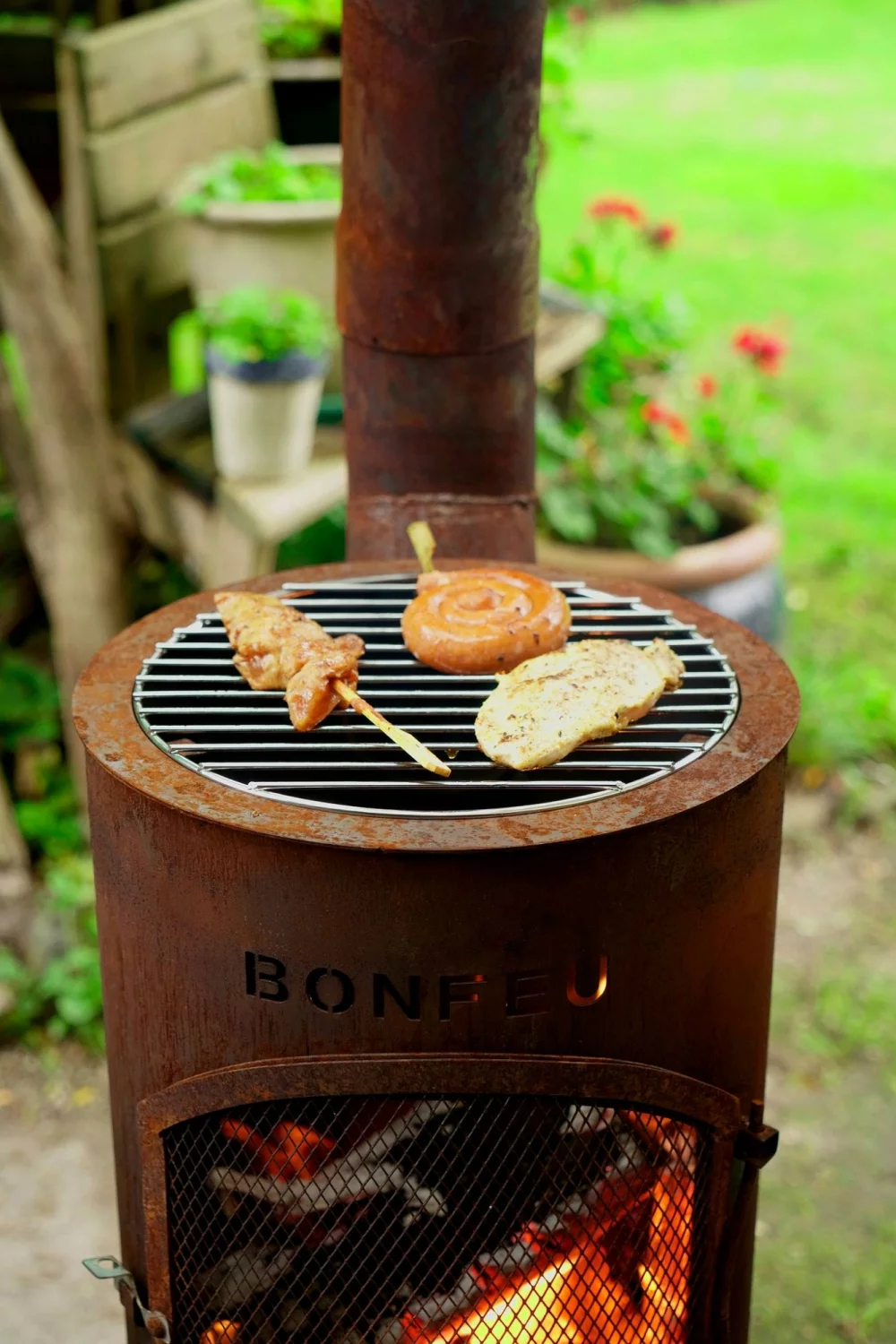 BonFeu 3002R Tuinhaard BonGiano LP - Roest - 164cm - 30cm