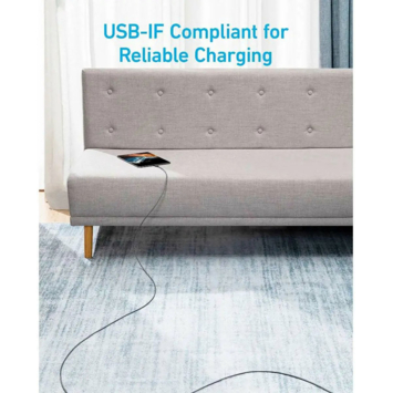 Anker 322 USB-C naar USB-C kabel snelladen 1 m zwart