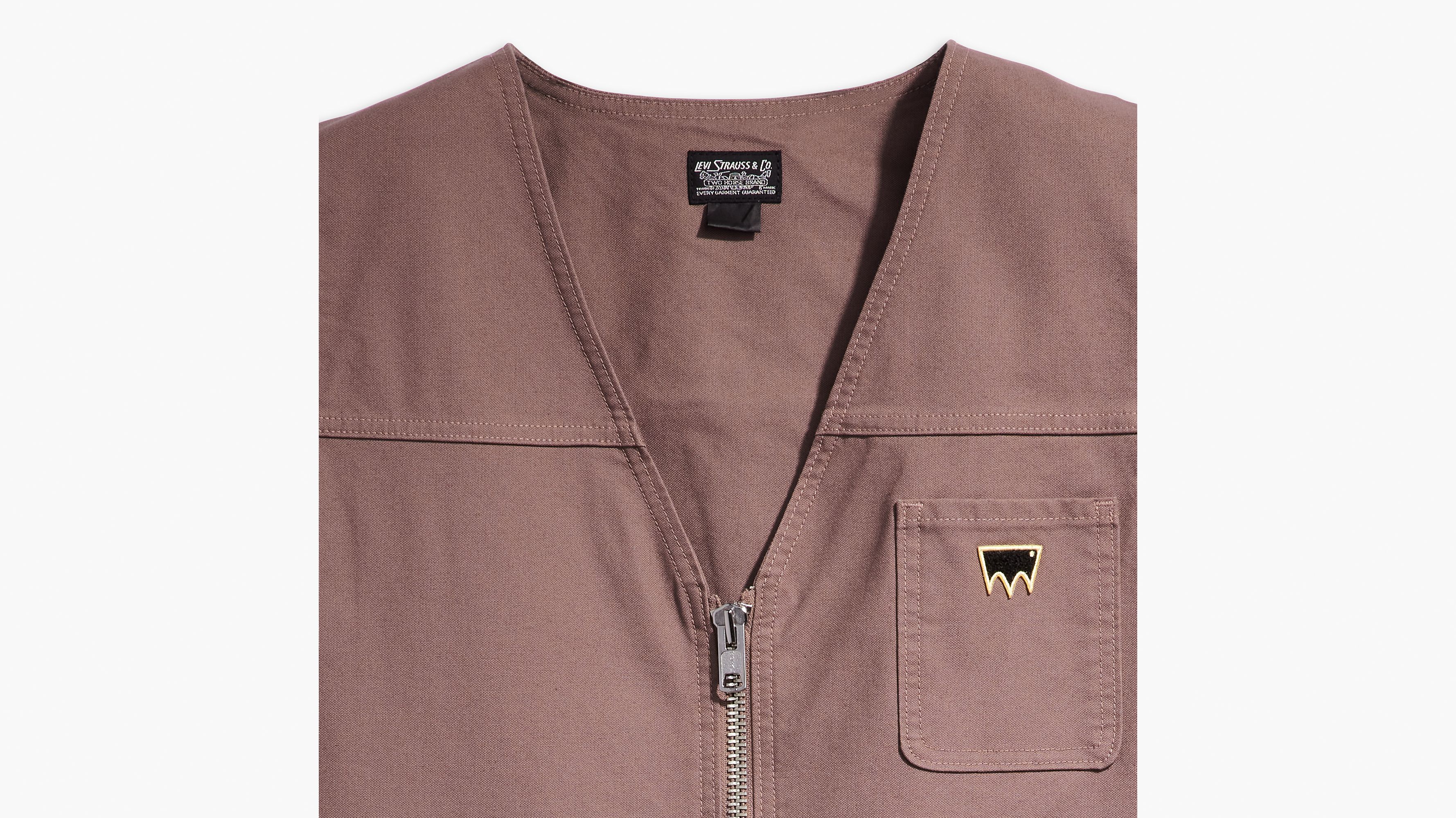 Levi's® Skateboarding veste sans manche en toile - Peppercorn - Blanc