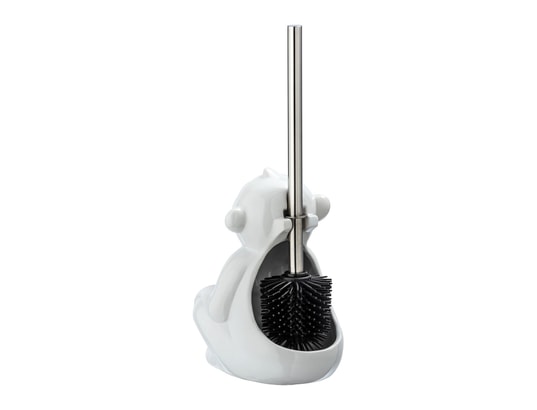 WENKO - Brosse wc monkey quiet en céramique - blanc