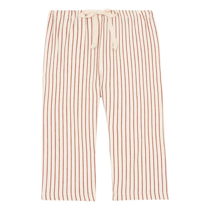 Zhoe & Tobiah Pantalon Rayé Bébé | Rouge brique