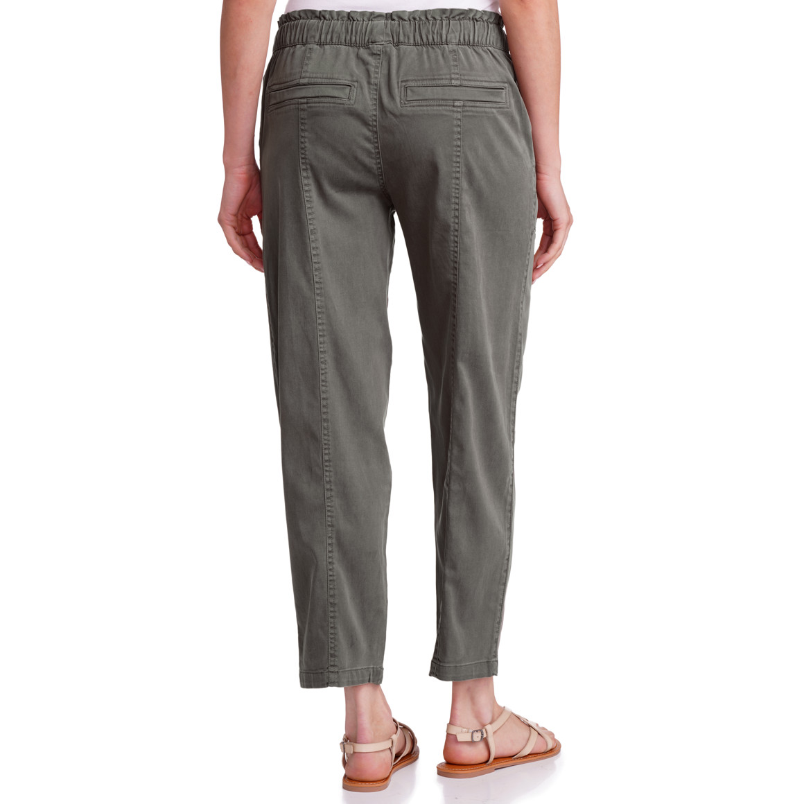 Gina Collection Damen Hose mit Tunnelzug dunkelgrün
