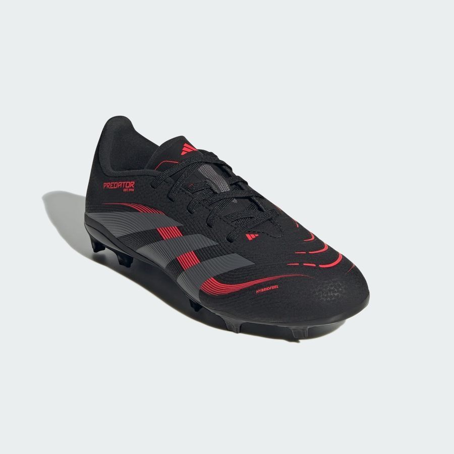 adidas Predator League FG/AG Stealth Victory - Noir/Gris/Lucid Red Enfant