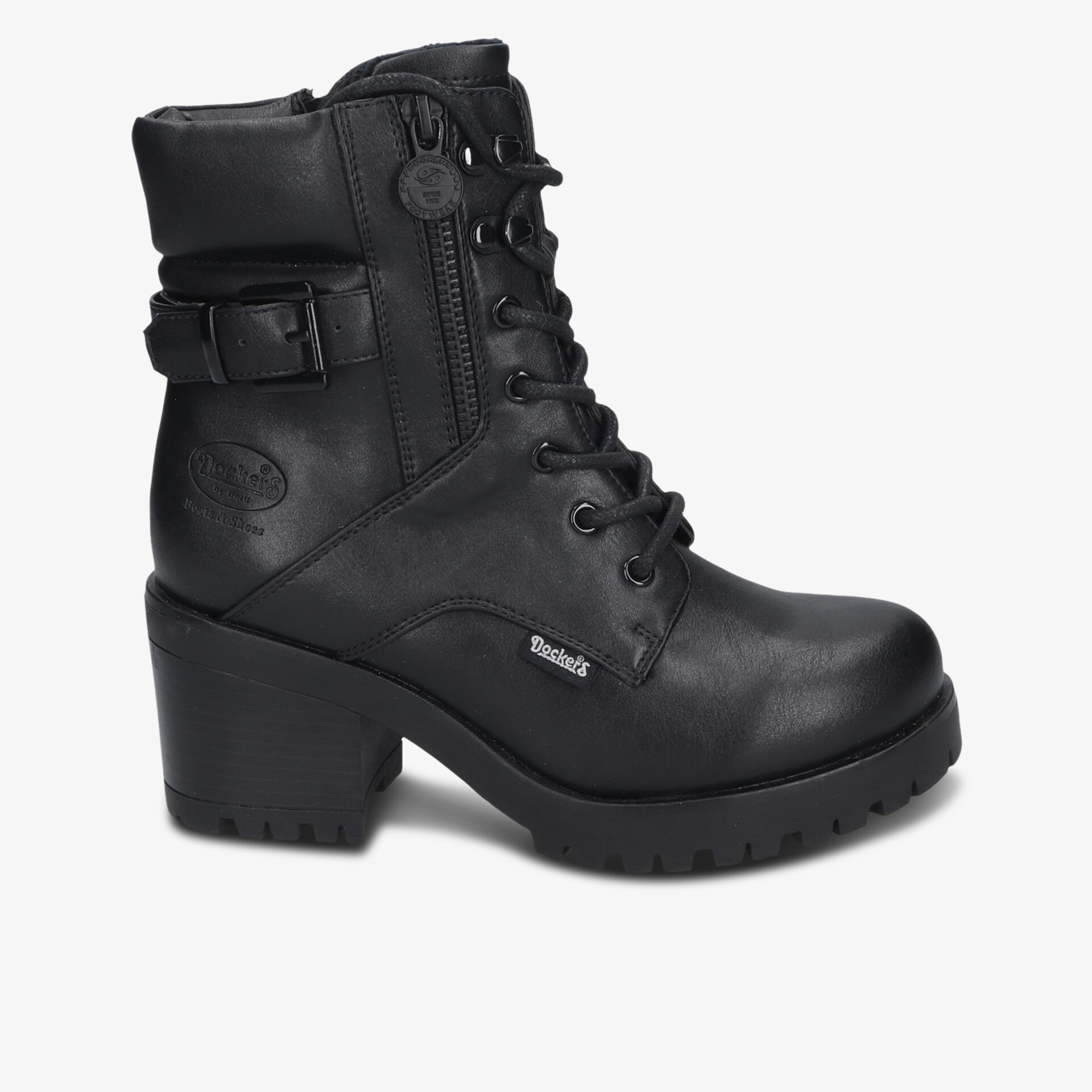 Dockers Damen Schnürstiefeletten schwarz