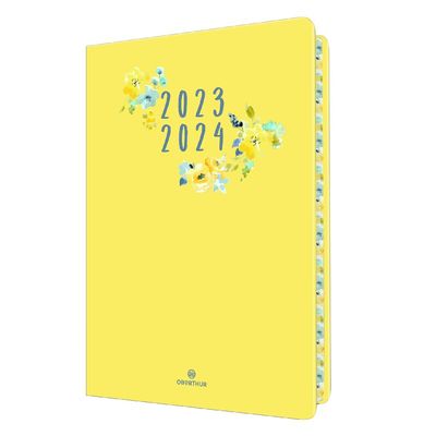 Agenda à élastique Tivoli 25 - 1 semaine sur 2 pages - jaune - Oberthur