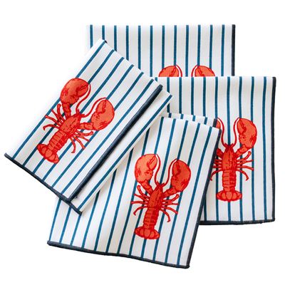 Nappe coton motif homard