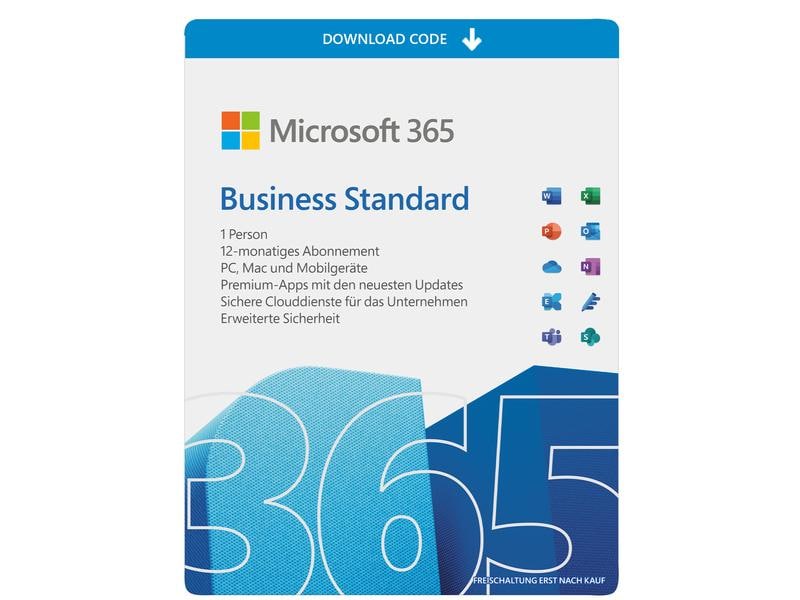 Microsoft 365 Business Standard ESD, 1 User Die neuesten Office-Anwendungen für PC und Mac