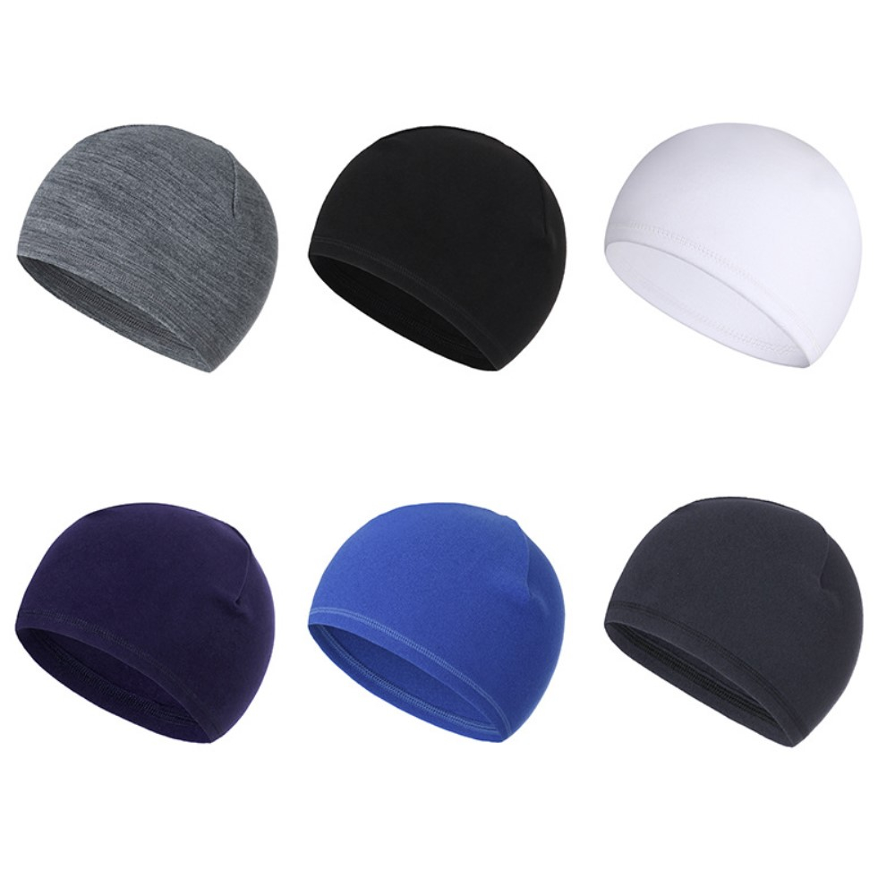 Unisex Fleece Beanie Wintersport Fahrrad Kappe Winter Mütze (One Size) - Blau