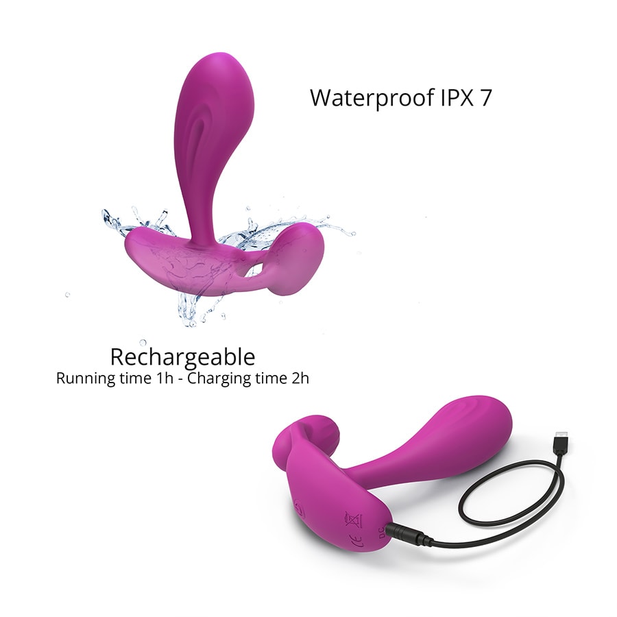 Vibromasseur télécommandé - Wiity - Rose - 10 modes