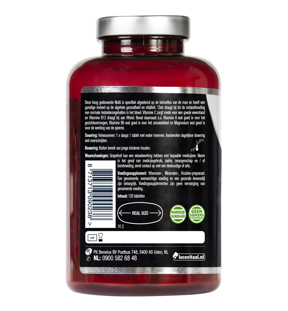 Lucovitaal Multivitamine Man (120 tabletten)