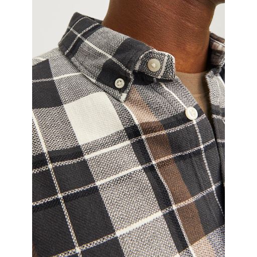 Jack&Jones Blubrook Check Structure Skjorte, Black Oyster, L