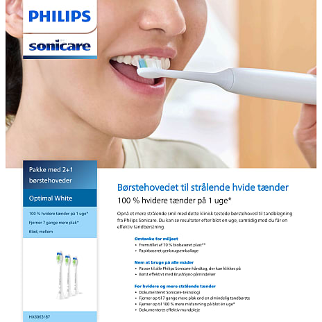 Philips Sonicare W2 Optimal White tandbørstehoveder 3-pak