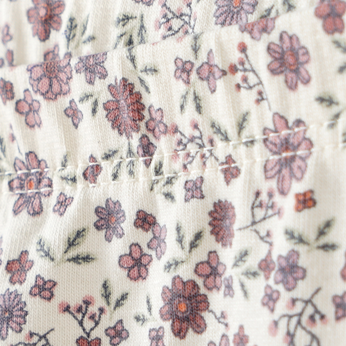 Topolino Pure Collection 2 Mädchen Leggings mit Blümchen hellbeige / puderrosa