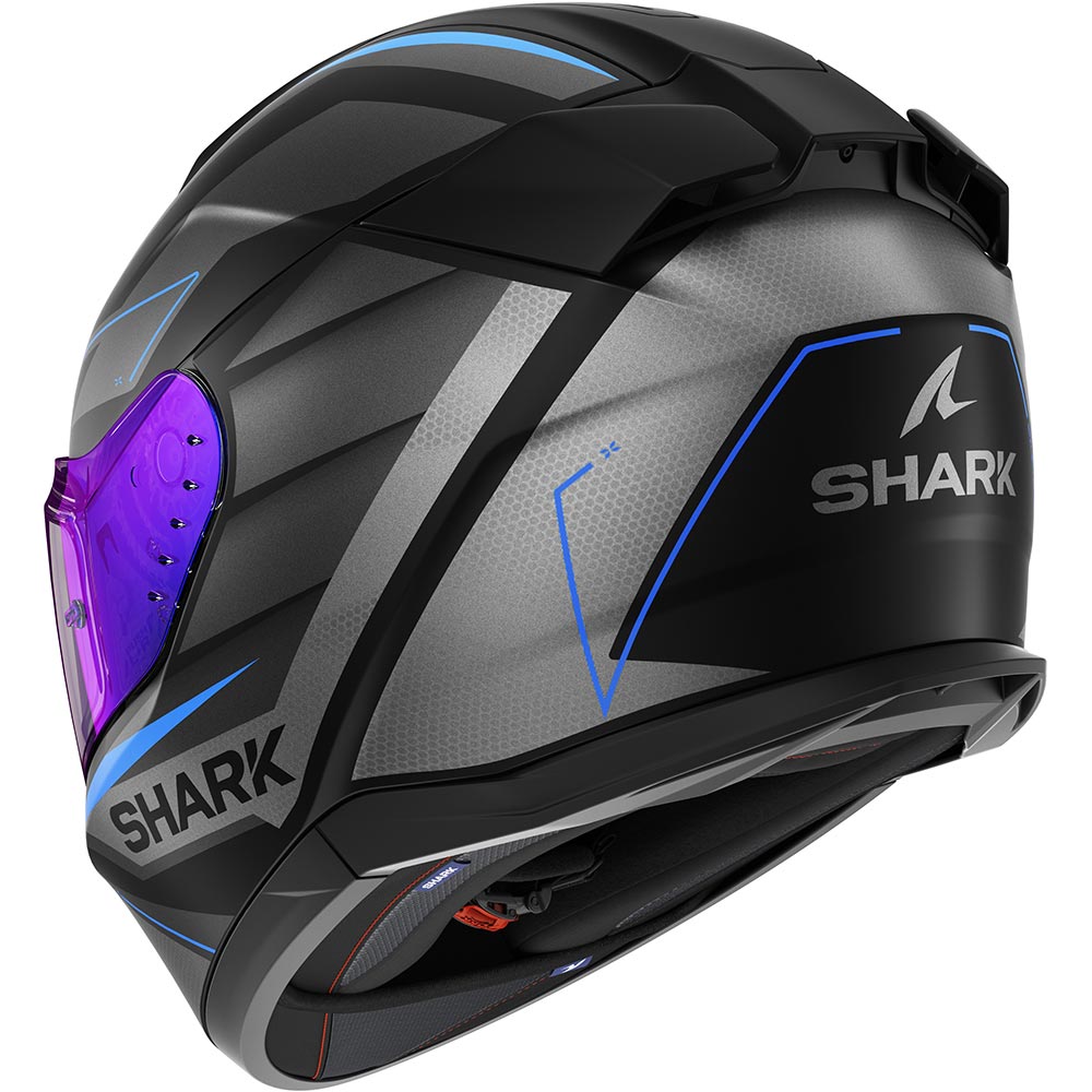 Shark - Casque D-Skwal 3 Sizler Gris Mat / Noir / Bleu