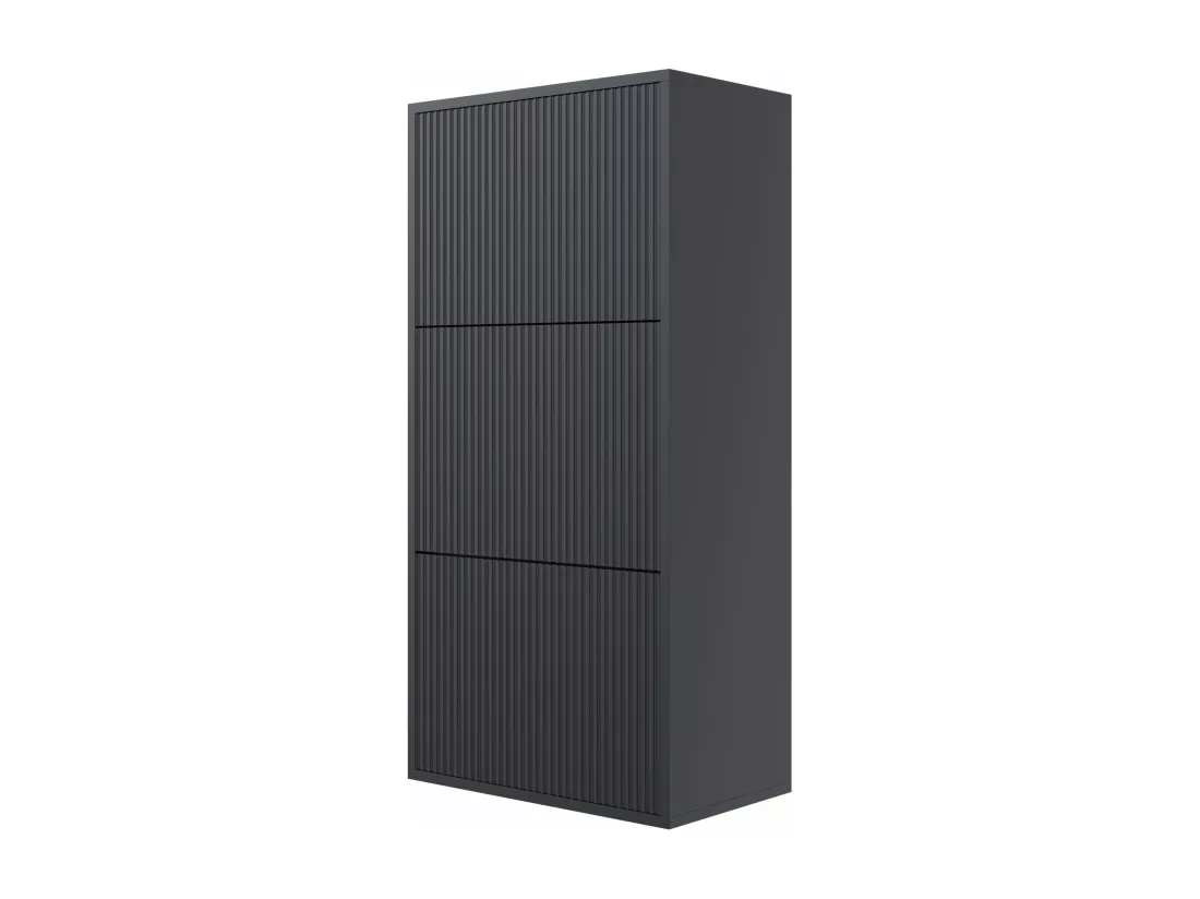 Meuble à chaussures suspendu 50x30x125 cm - noir - VELDIO