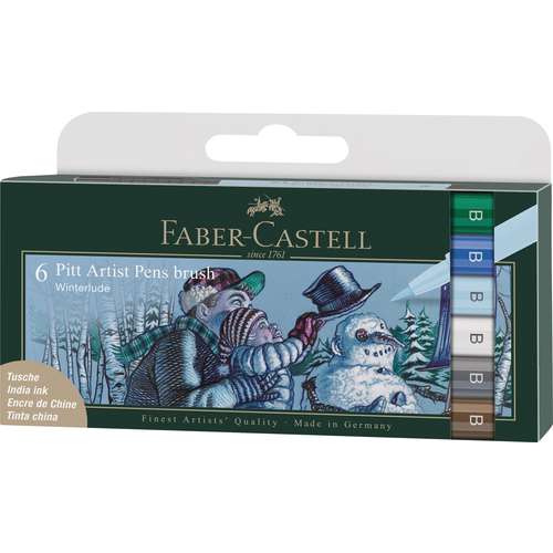 FABER-CASTELL PITT Artist Pen Brush 6er-Sets
