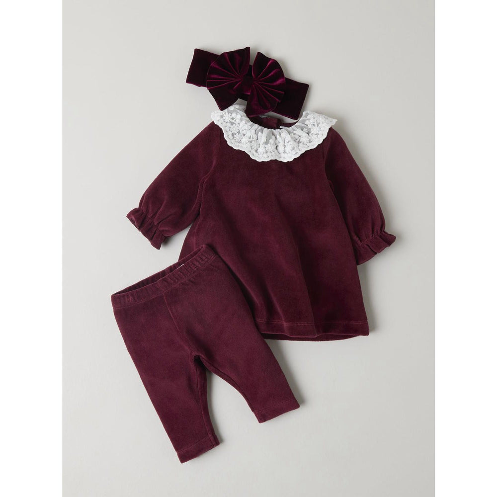 Køb Name It Burgundy Nbfroxy Ls Vel Kjole