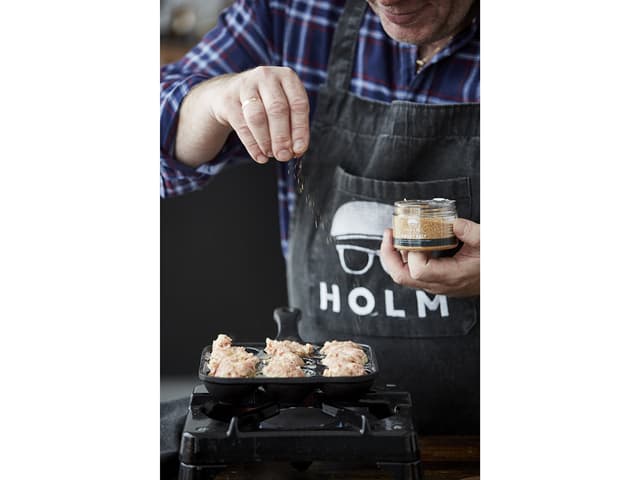 HOLM Æbleskivepande 33 x 19 x 4,6 cm Sort
