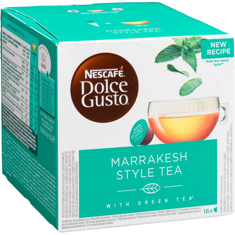 Capsules de thé vert menthe sucré Nescafé Dolce Gusto Marrakech - Boîte de 16