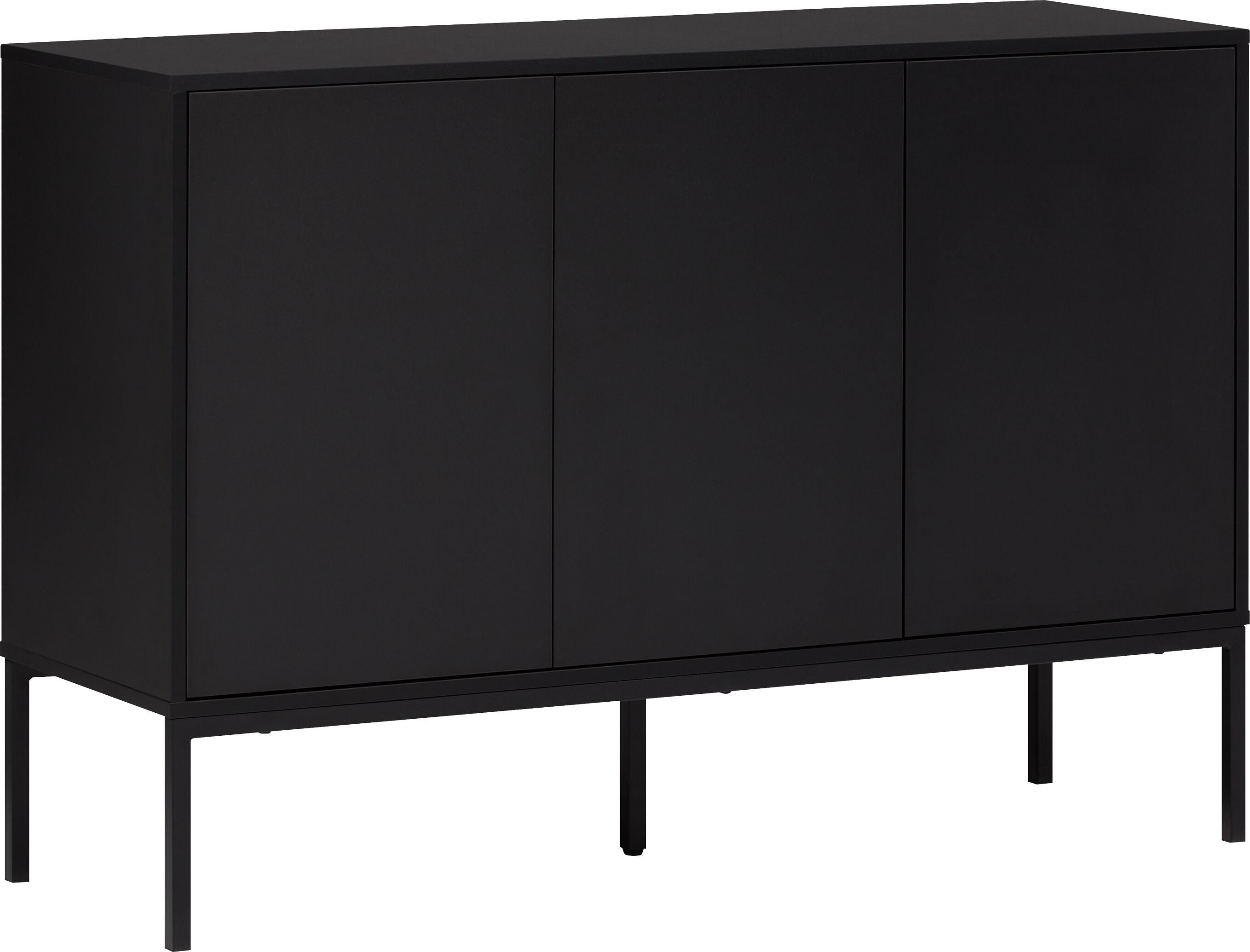 JEREMY Sideboard - Schwarz / B: 120.0 cm x T: 40.0 cm x H: 82.0 cm