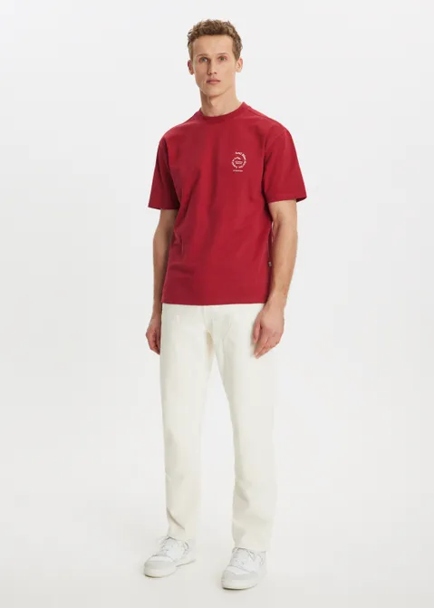 T-shirt met print service rood (ROO)