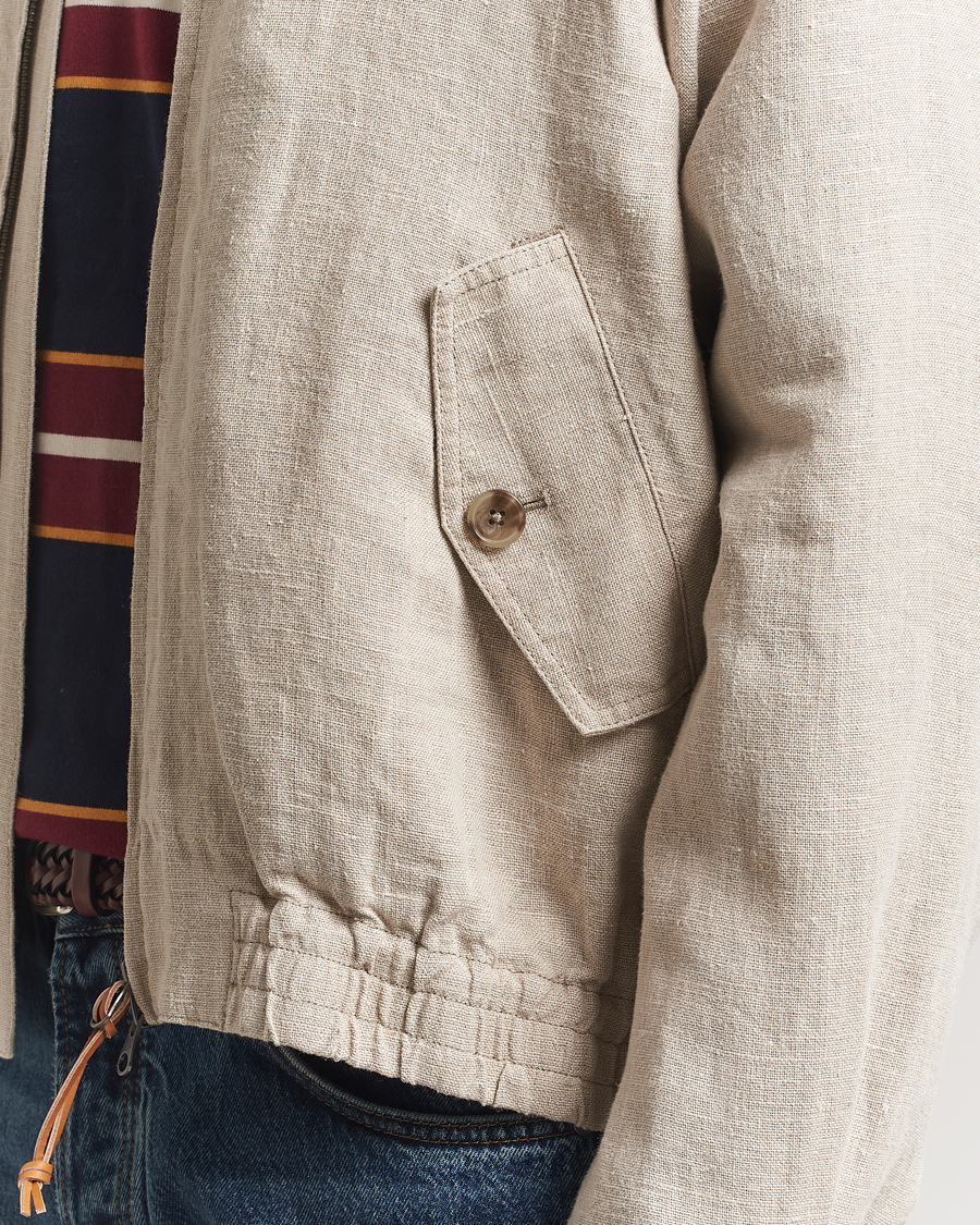 GANT Linen Harrington Jacket Dry Sand