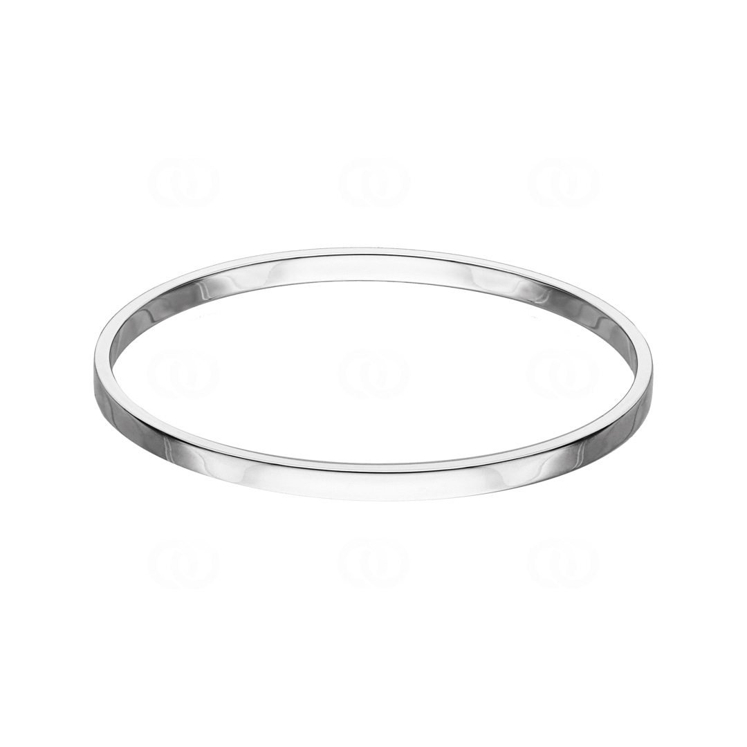 Armreif rund 925 Silber rhodiniert 4 x 2mm