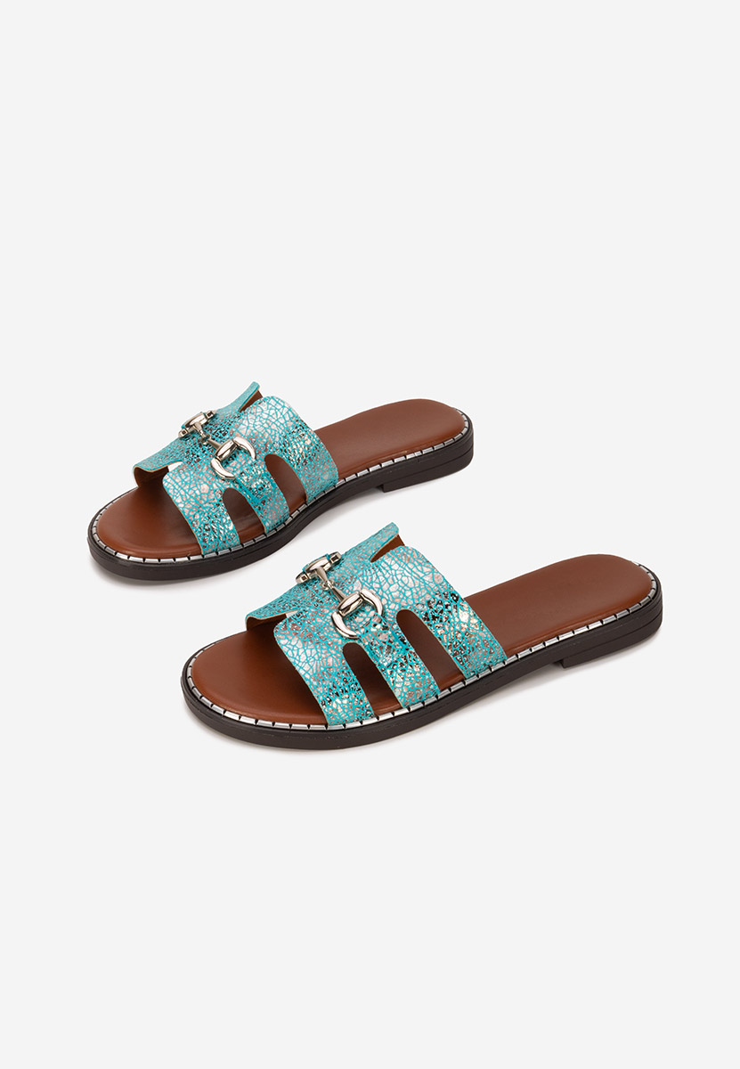 Mules femme bleus Federika