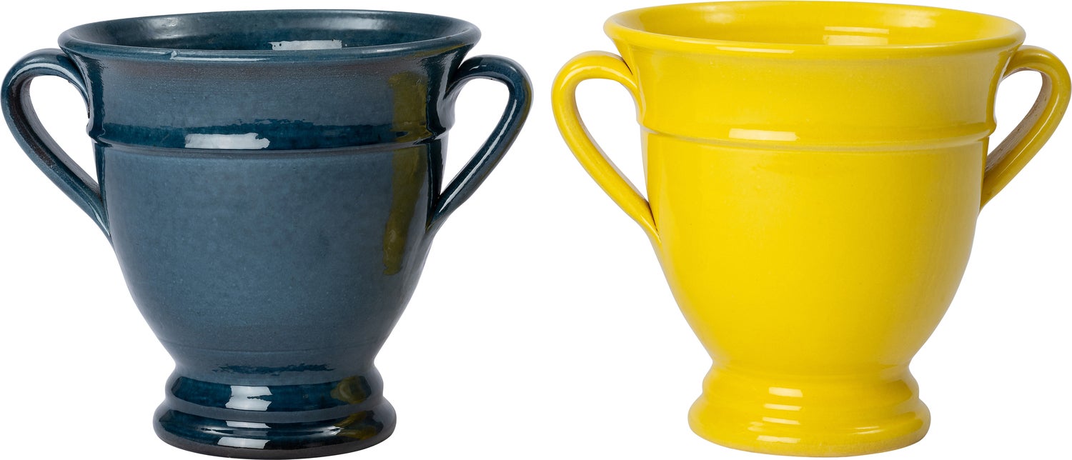 Intratuin bloempot Zya blauw D 24 H 24 cm