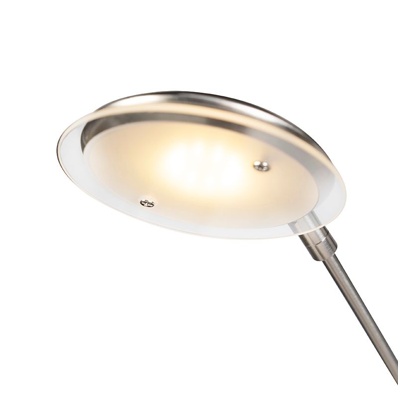 Vloerlamp staal incl. LED met touch dimmer - Sixties Trento