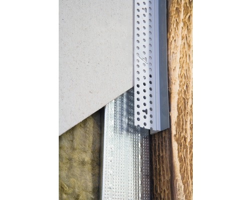PROTEKTOR hard PVC-aansluitprofiel voor gipsplaatconstructie vanaf 12,5 mm voor pleisterdikte 1 mm 3000 x 27 x 12,5 mm Verpakking = 35 stuks