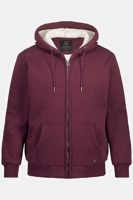 JP 1880 Hoodiejacke, Outdoor, Sweatjacke, Kapuze, Teddyfutter, Zipper, bis 8 XL