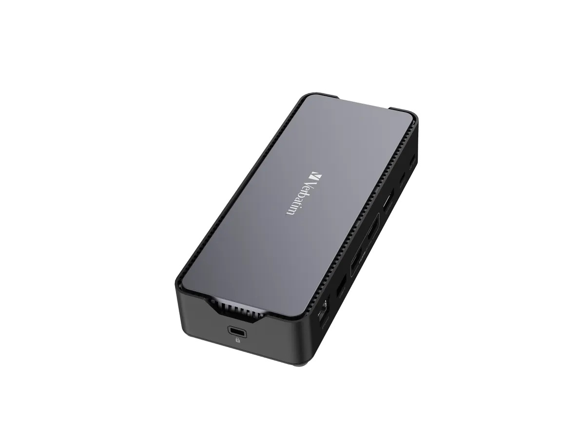 USB C Multiport Dockingstation mit 2x USB C / 4x USB A / 2x HDMI 4K / SD   microSD Kartenleser / RJ45 LAN / Klinke 3.5mm (32171) - Grau