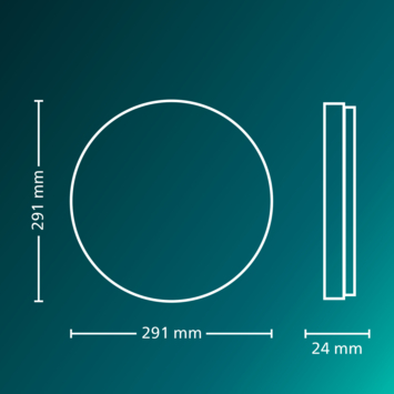 Philips plafondlamp Valen zwart 16W met afstandsbediening dimbaar