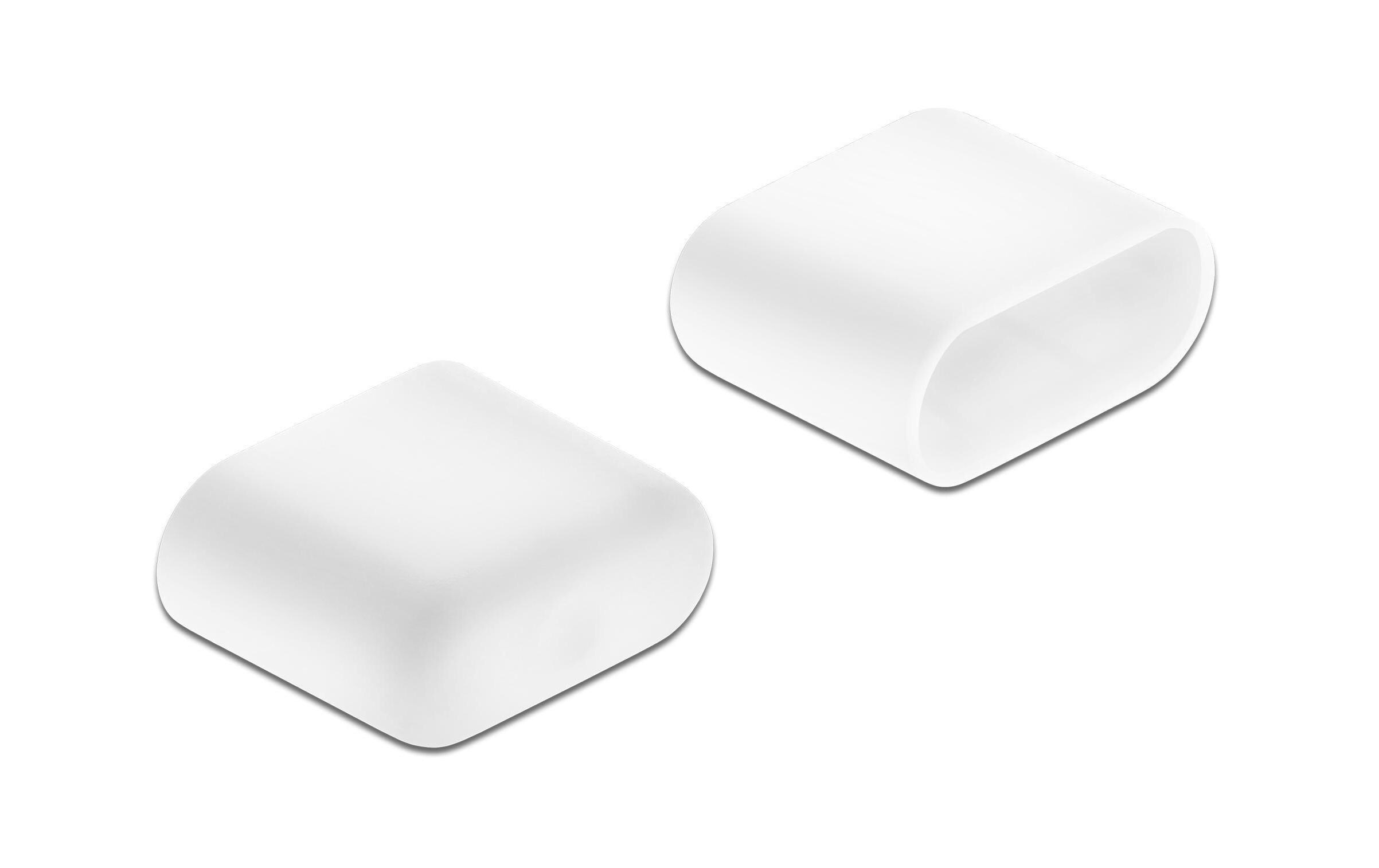 Blindstecker/Staubschutz USB-C 10 Stück Weiss ohne GriffDelock Staubschutz für USB Type-C Stecker 10 Stück weiss