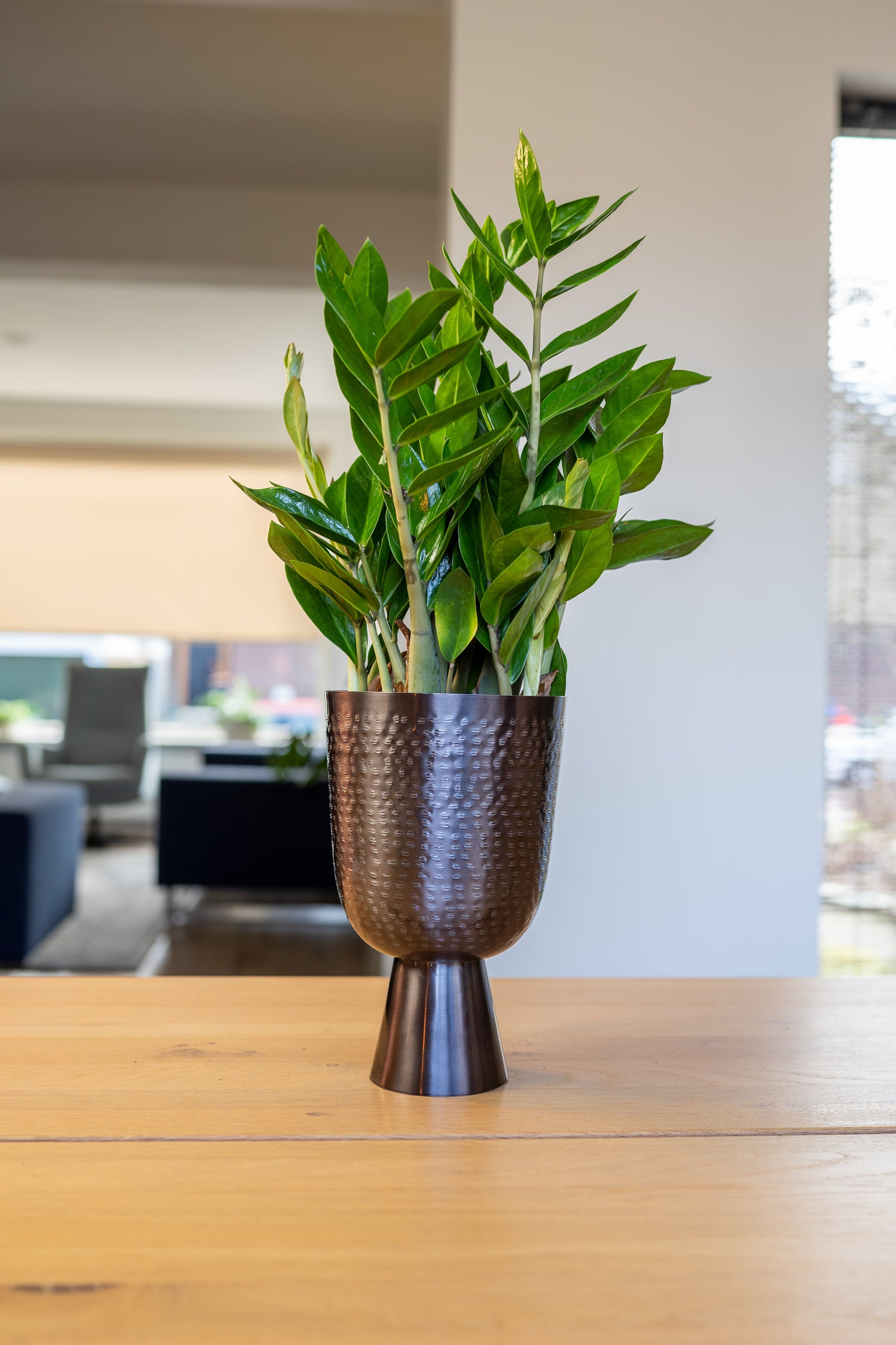 TS bloempot op voet Lauren grijs D 18 H 28 cm
