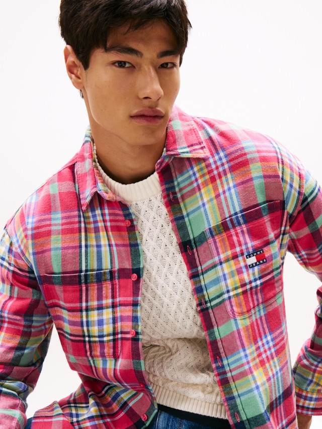 Tommy Jeans Hemdjacke »TJM UTILITY FLANNEL OVERSHIRT« Oversized Fit, Baumwolle