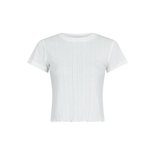 Neo Noir Lonnie Pointelle T-shirt, White, 34