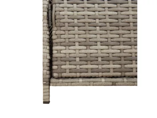 Armoire de rangement de jardin gris 83x45x76 cm résine tressée