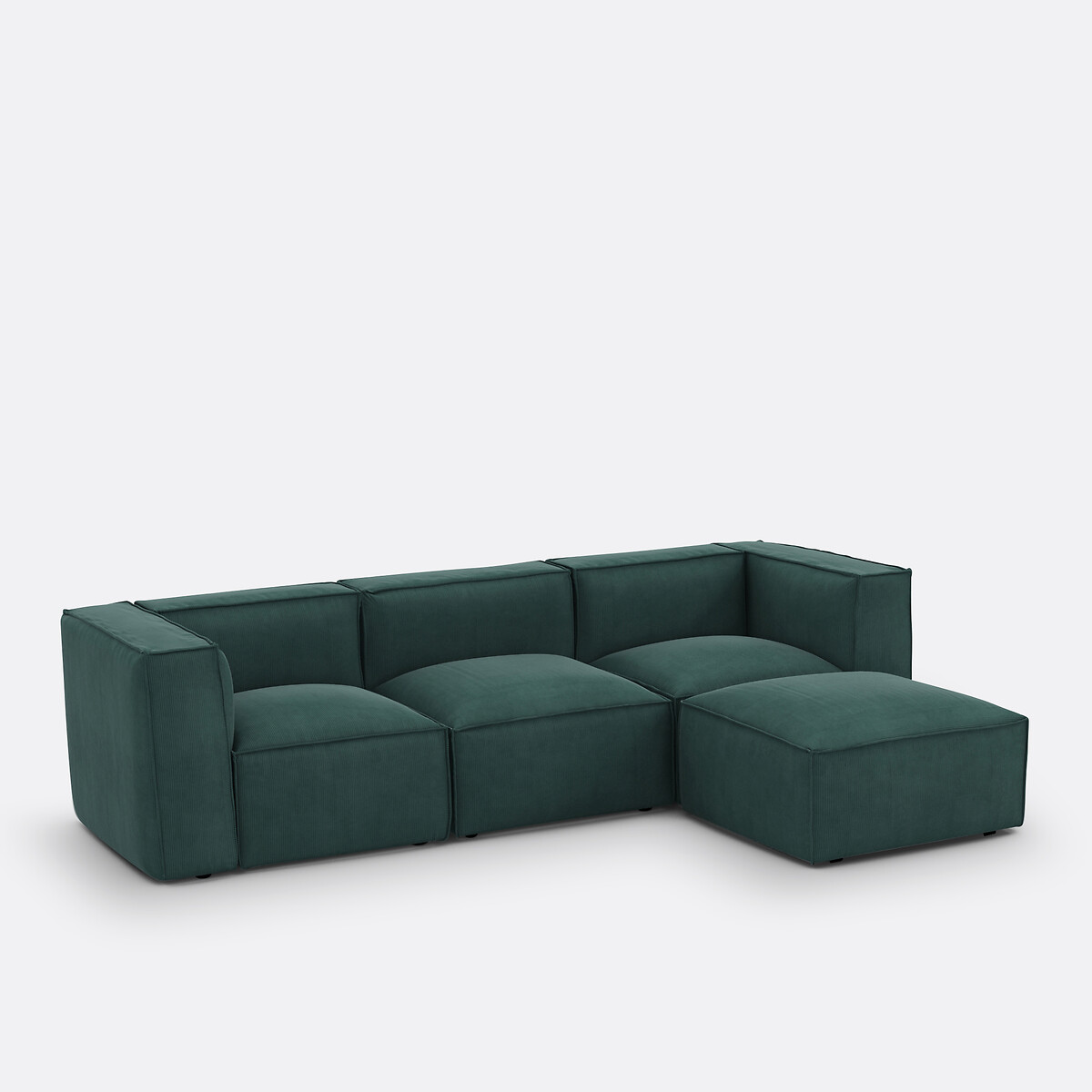 LA REDOUTE INTERIEURS<br>Sofá modular canelado de veludo, Seven