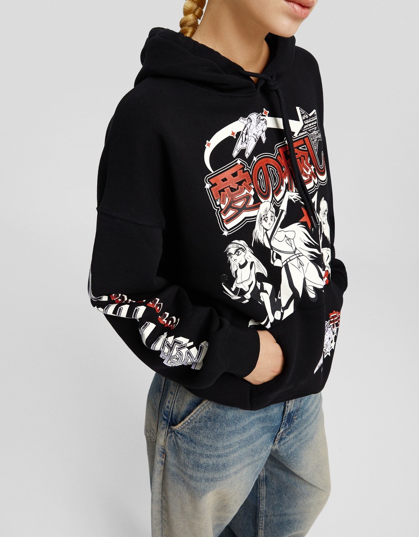Moletom estampado oversized