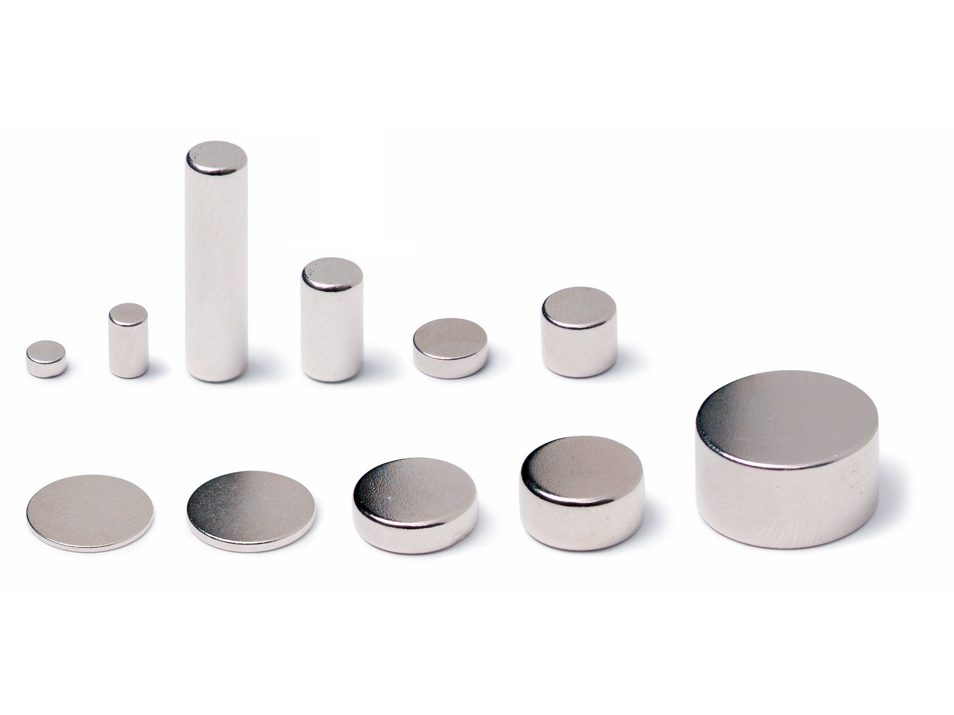 Rundmagnet Neodym, silber