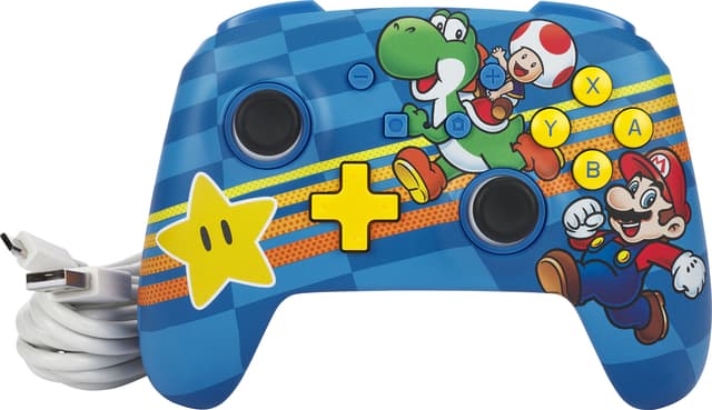 PowerA Nintendo Switch Enhanced USB-kablet gamepad (Mushroom Kingdom)