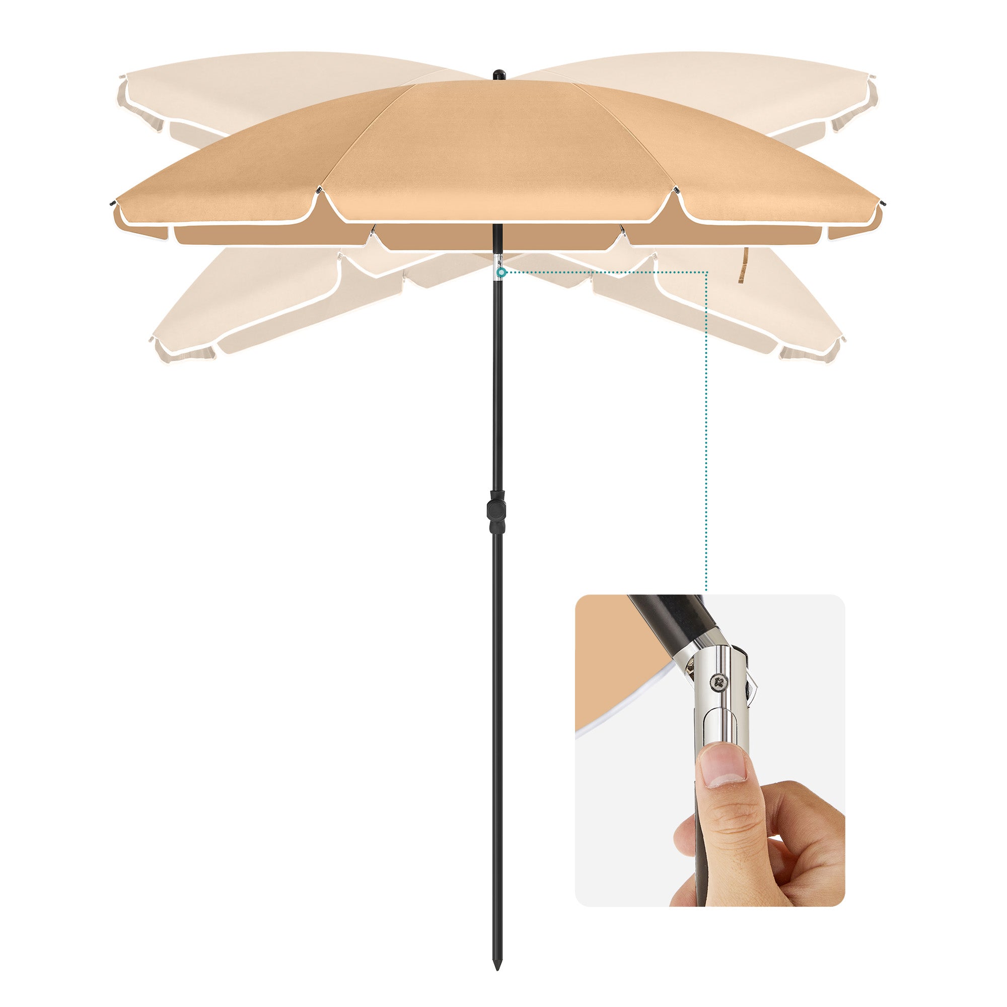 ACAZA Stokparasol Taupe