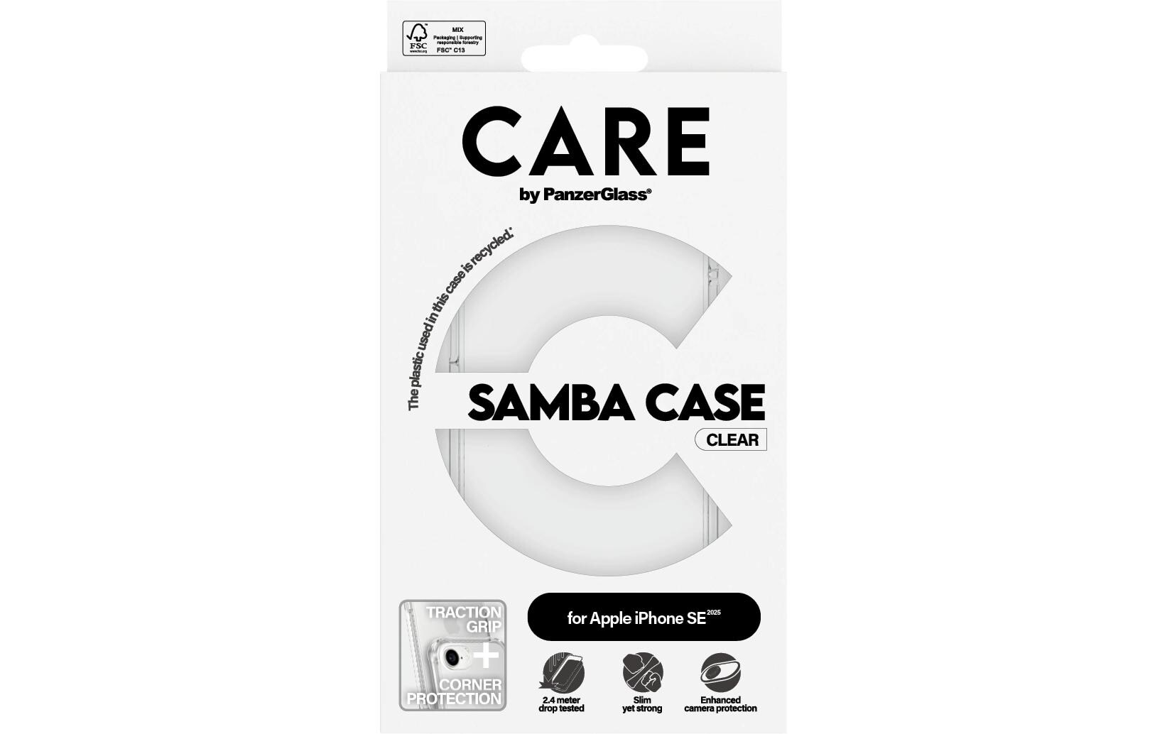 by PanzerGlass Fashion Case Samba iPhone 16e TransparentSchutzhüle für iPhone 16e