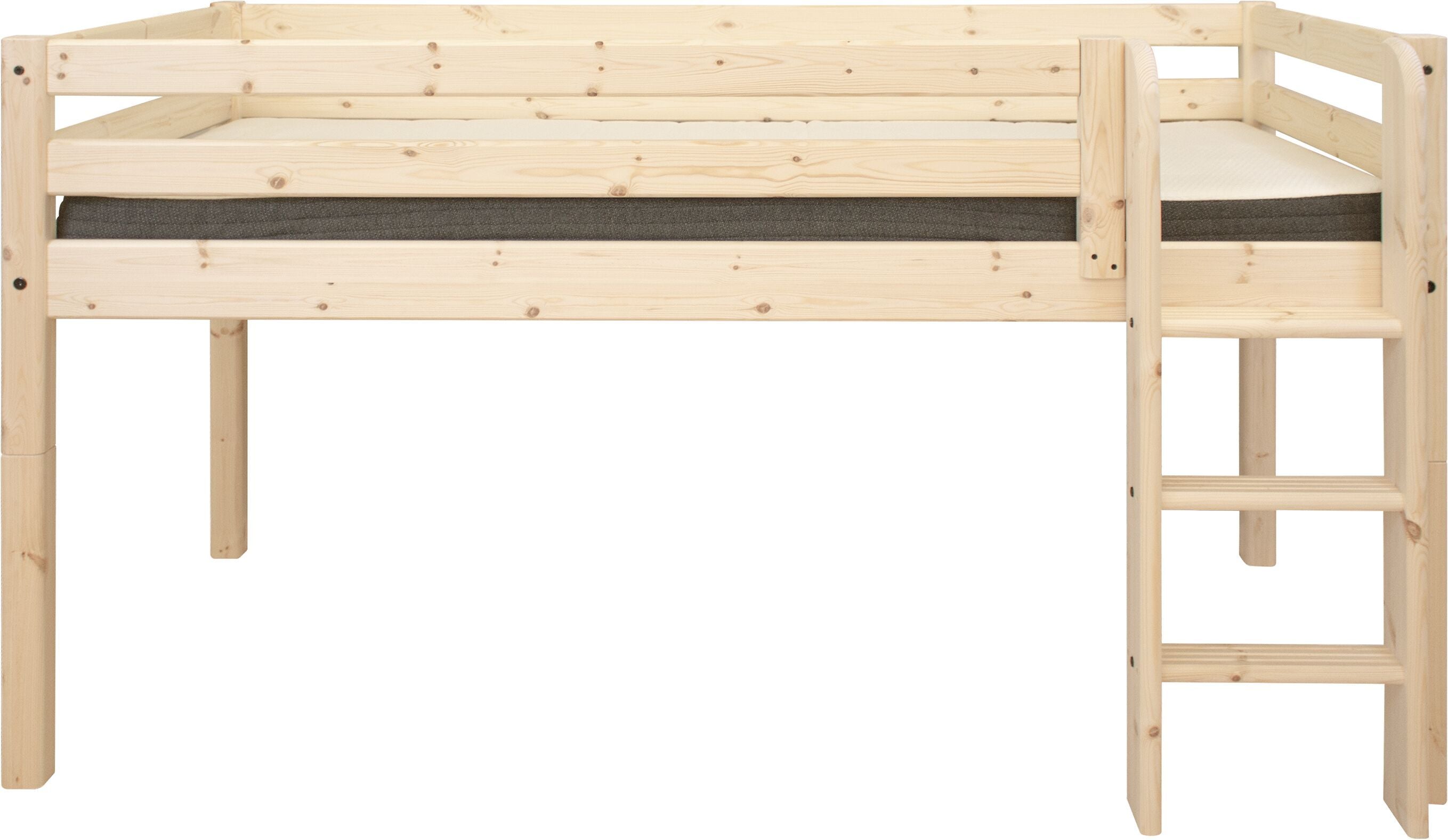 Flexa CLASSIC Halbhochbett - Kiefer natur / B: 110.0 cm x T: 210.0 cm x H: 120.0 cm