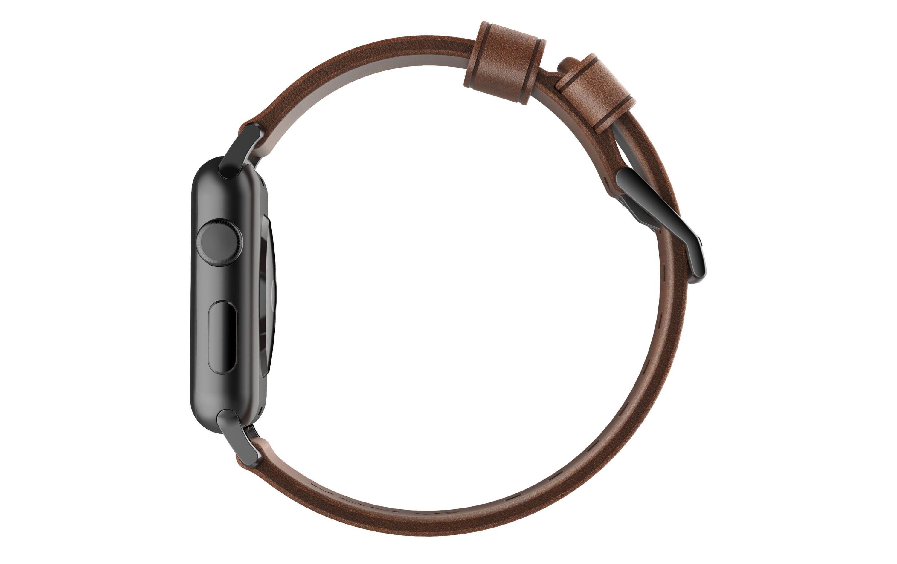 Lederarmband Modern Strap Apple Watch Braun/SchwarzPremium-Lederarmband für die Apple Watch