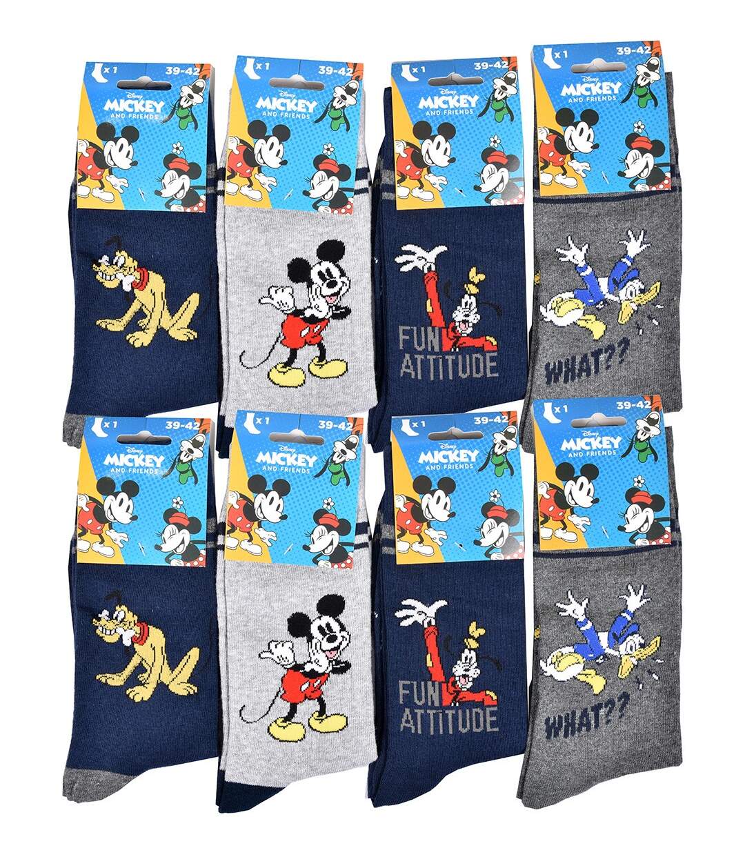 Chaussettes homme Mickey en Coton -Assortiment modèles photos selon arrivages- Pack de 3 Paires