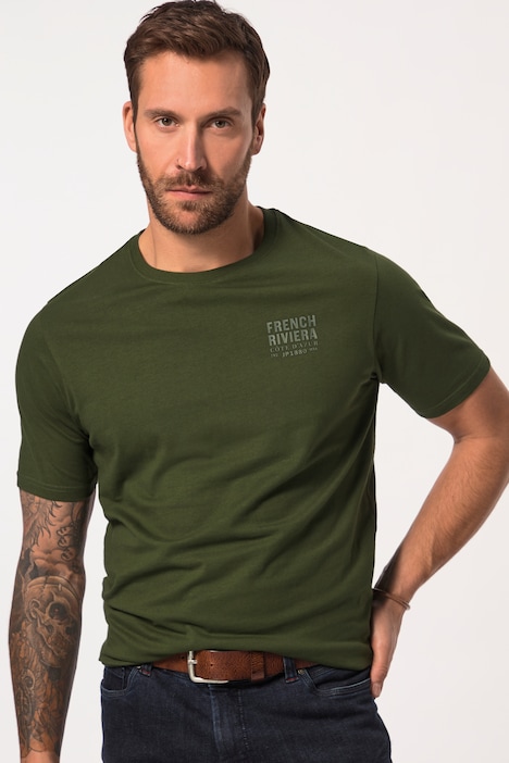 JP1880 T-Shirts im 2er-Pack, Halbarm, Brust-Print, Rundhals, bis 8 XL