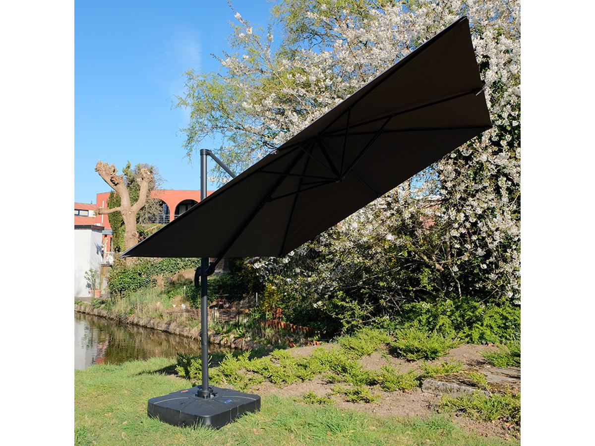 Buitenkado ultimate 3x3m aluminium zweefparasol - beige